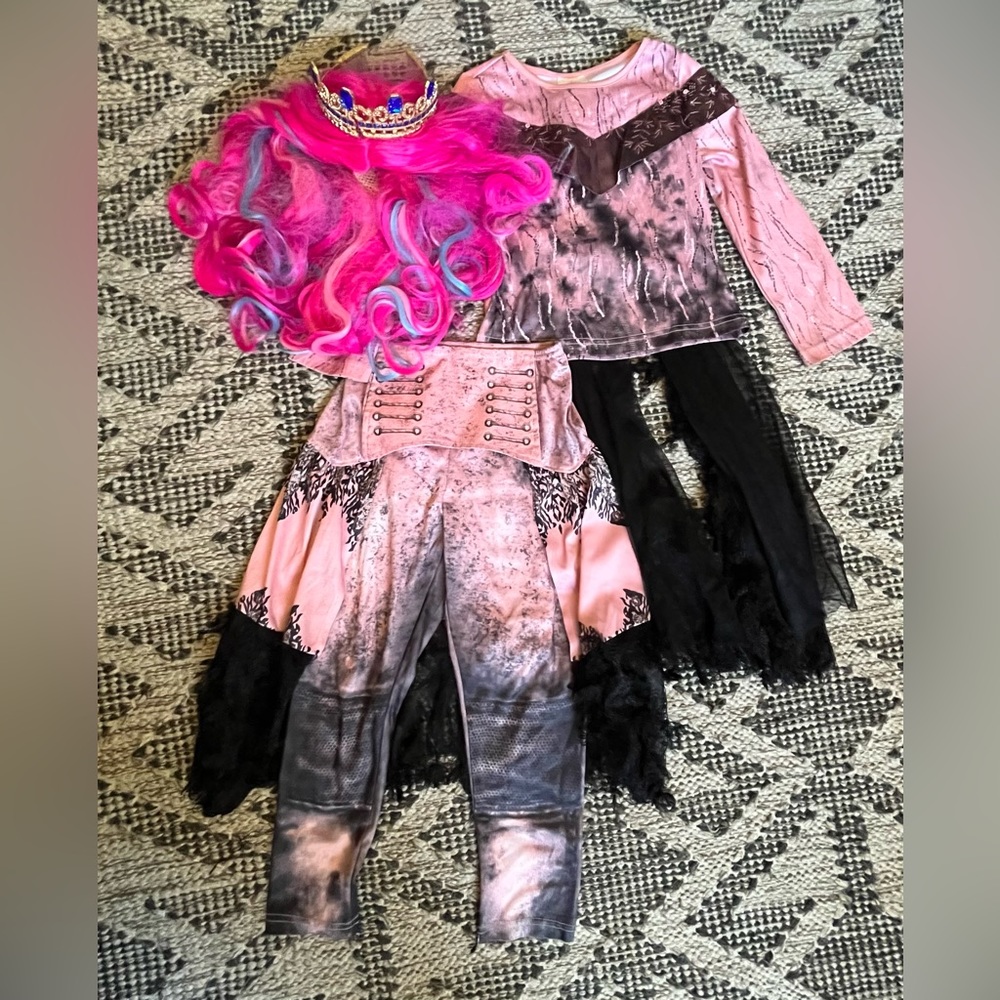 Disney Descendants 3 Audrey 3pc Deluxe costume + wig + crown for kids